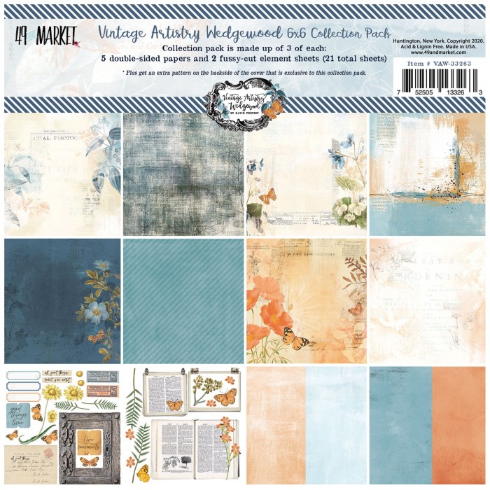 Colección de Papeles Vintage Artistry Wedgewood 15x20cmts