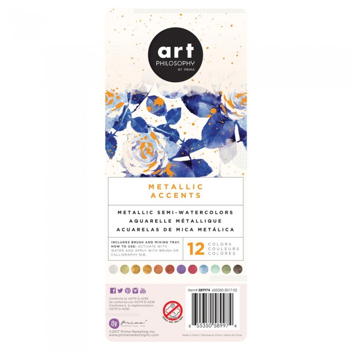 ART PHILOSOPHY - Acuarelas - METALIC ACCENTS-BASIC