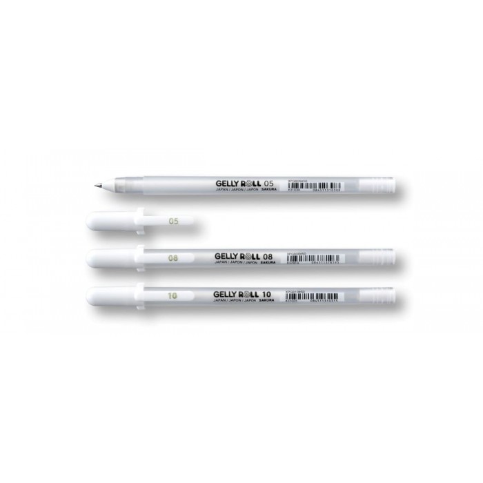 Sakura Gelly Roll - Bolígrafos de gel blancos de varios tamaños