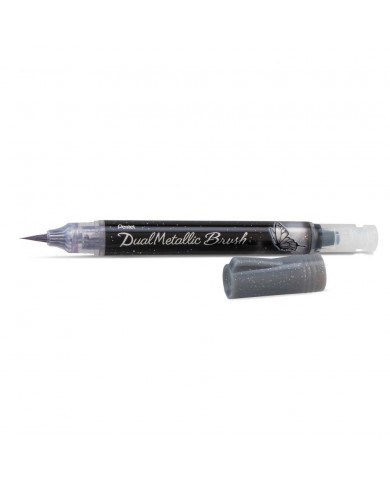 Pentel Dual Metallic Brush. Color Metallic Silver