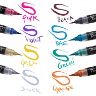 Pentel Dual Metallic Brush. Color Metallic Gold