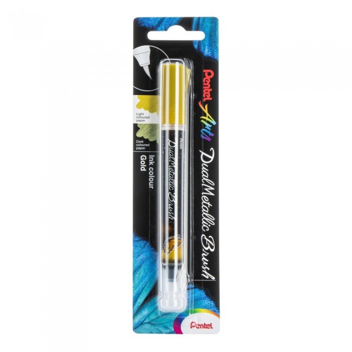 Pentel Dual Metallic Brush. Color Metallic Gold