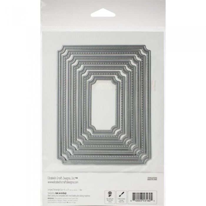 Troquel Elizabeth Craft - Stitched Indented Rectangle