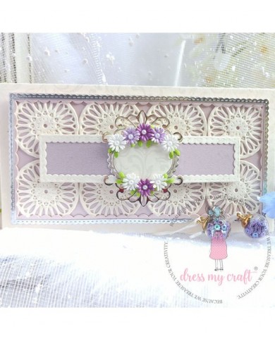 Troquel Dress My Craft -Mini Stitched Scalloped Frame Slimline