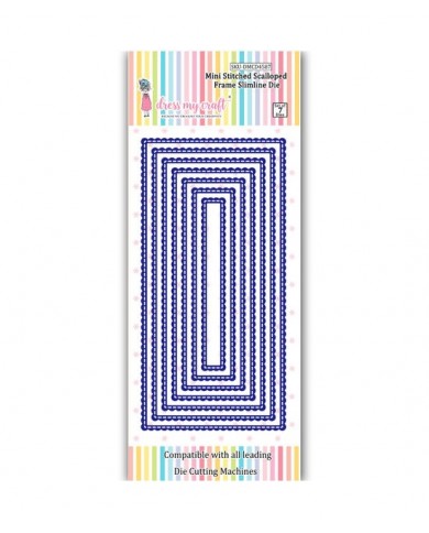 Troquel Dress My Craft -Mini Stitched Scalloped Frame Slimline