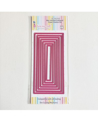 Troquel Dress My Craft -Mini Stitched Scalloped Frame Slimline