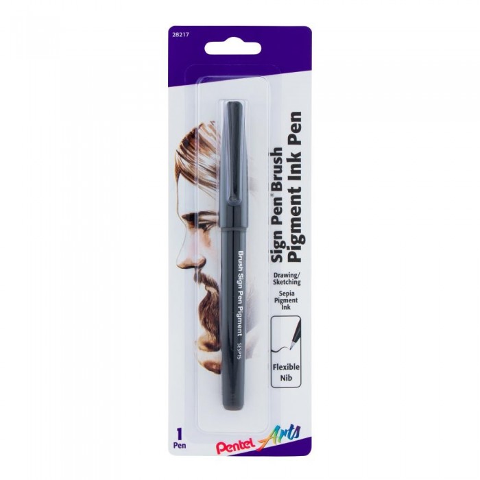 Pentel Arts Sign Pen Brush sepia