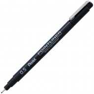 Pentel Arts Pointliner Pigment Ink Pen Assorted Sizes 5/Pkg