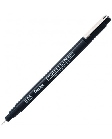Pentel Arts Pointliner Pigment Ink Pen Assorted Sizes 5/Pkg