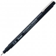 Pentel Arts Pointliner Pigment Ink Pen Assorted Sizes 5/Pkg