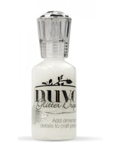 Nuvo Glitter Drops - Blanco Blizzard