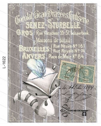 Lámina decoupage autodhesivas L1622