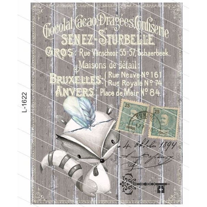 Lámina decoupage autodhesivas L1622