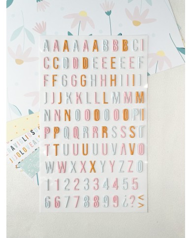 Pegatinas Abecedario Puffy Plántate DUNAON