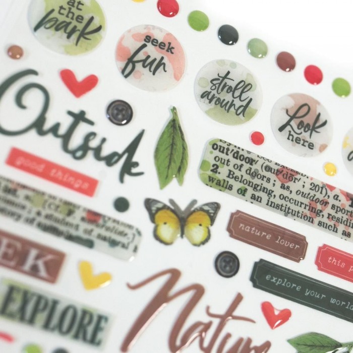 Sticker epoxy  Vintage Artistry Naturalist Wishing Bubbles & Trinkets