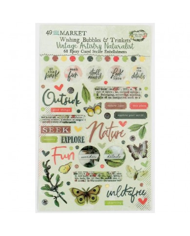 Sticker epoxy  Vintage Artistry Naturalist Wishing Bubbles & Trinkets