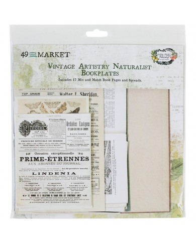 Recortables para Junk Journal Vintage Artistry Naturalist Bookplates VAN35373