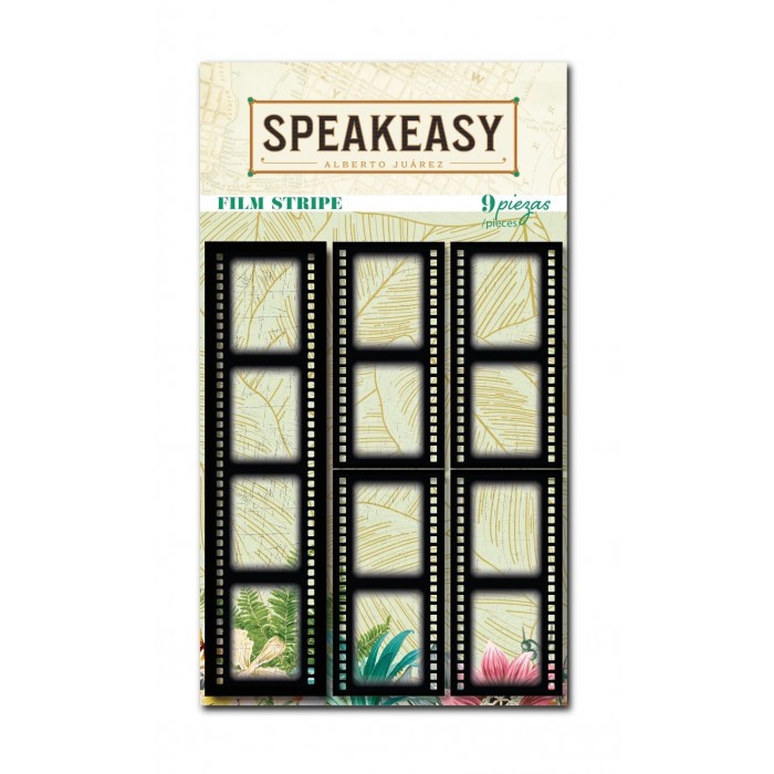DIE CUTS imitación rollo negativo ACETATO* "Speak Easy" BAJDC05