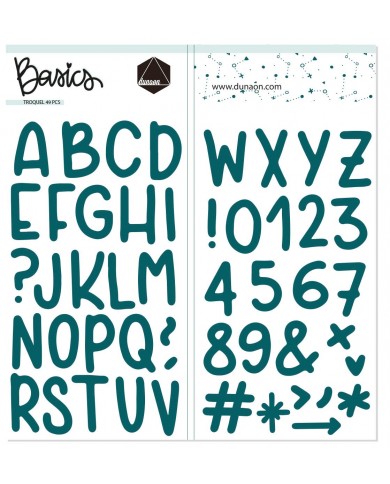Troquel abecedario letras+números MAYUS Dunaon