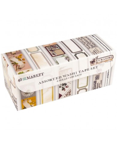 Washi Tape Set 6/Rollos 49 And Market Curators Assortment 35571