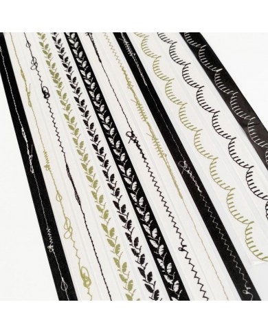 Washi Tape Stitch Set 12/Rollos 49 And Market Curators Assortment