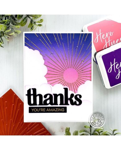 Sello Hero Arts Cling Stamp 6"X6" Sun Ray Bold Prints CG844