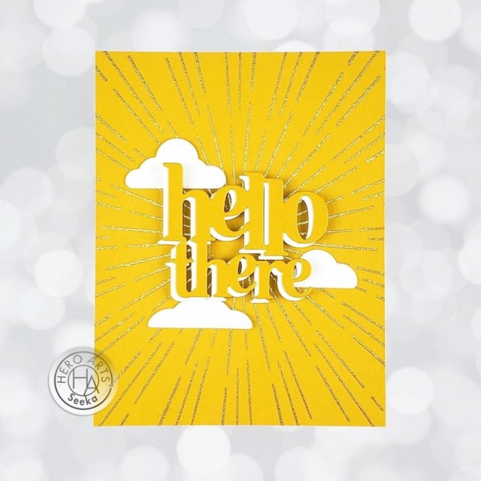 Sello Hero Arts Cling Stamp 6"X6" Sun Ray Bold Prints CG844