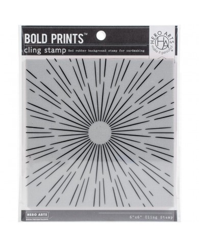Sello Hero Arts Cling Stamp 6"X6" Sun Ray Bold Prints CG844