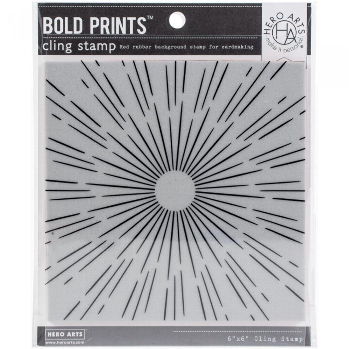 Sello Hero Arts Cling Stamp 6"X6" Sun Ray Bold Prints CG844