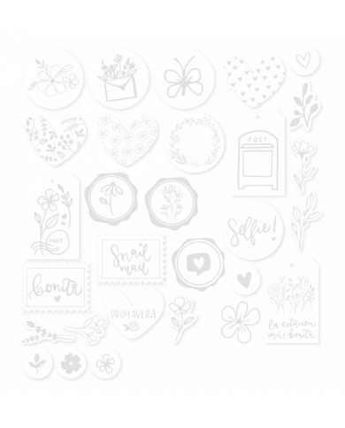 DIE CUTS PAPEL DE ACUARELA CON RESIST PÉTALOS
