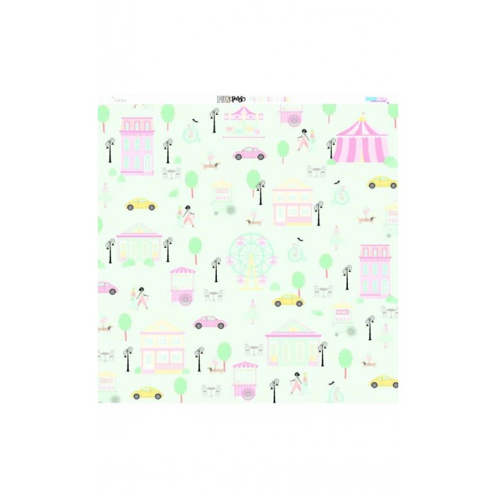 Colección de papeles "FUN PARK" Adela The Mint Feather