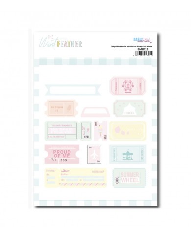 Troquel Tickets Recortables "FUN PARK"Adela The Mint Feather