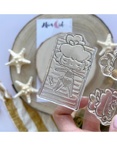 Set de sellos Vamos a la playa Aluacid ACSSE208