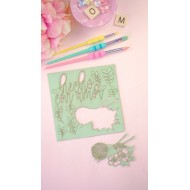 Chipboard Color Verde: Hecho con amor
