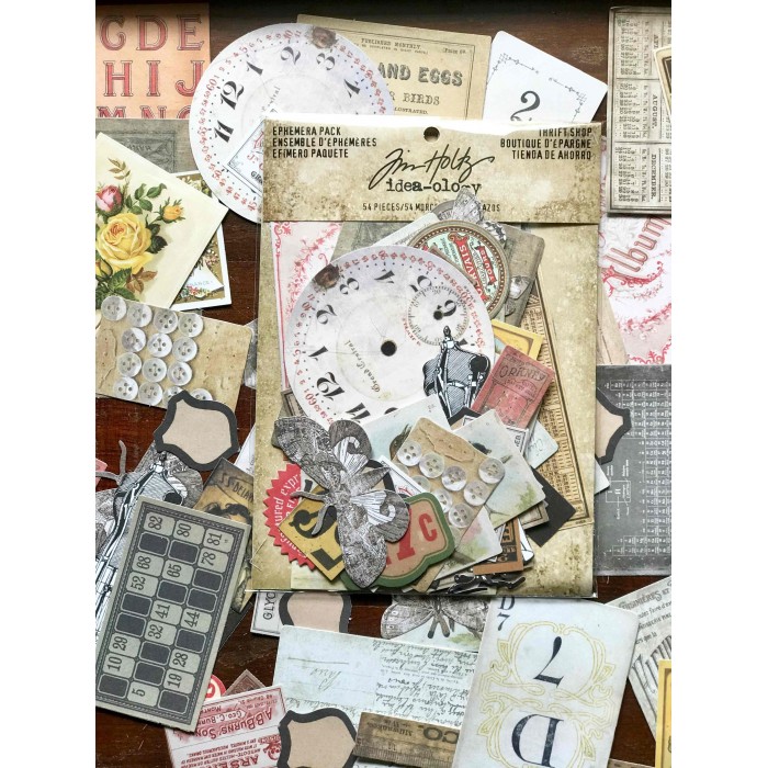 Recortables troquelados Tim Holtz Ephemeras retro 63 piezas TH93115