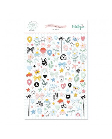 Pegatinas puffy Aventura Mintopia