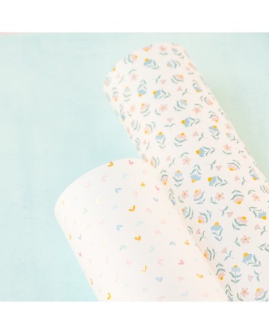 Vellum 12"x12" Corazones Foil Aventura Mintopía