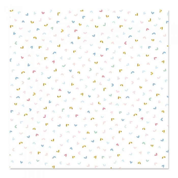 Vellum 12"x12" Corazones Foil Aventura Mintopía