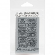 Tim Holtz Cling Stamp TICKETS 2.5"X3.5"