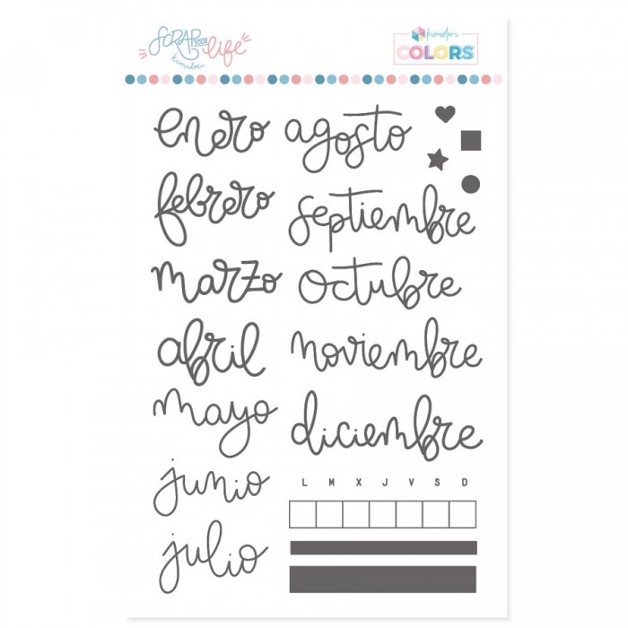 Sello Scrap Your Life Meses del año