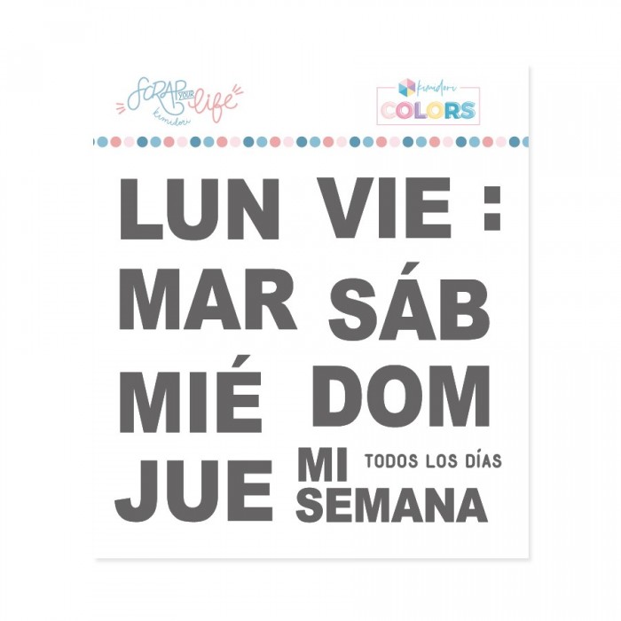 Sello Scrap Your Life Días de la semana