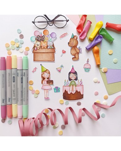 Sello y troquel coordinado Cumpleaños Back to Basics VVMT018021