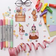 Sello y troquel coordinado Cumpleaños Back to Basics VVMT018021