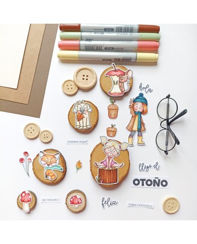 Sello y troquel coordinado Otoño Back to Basics VVMT018022