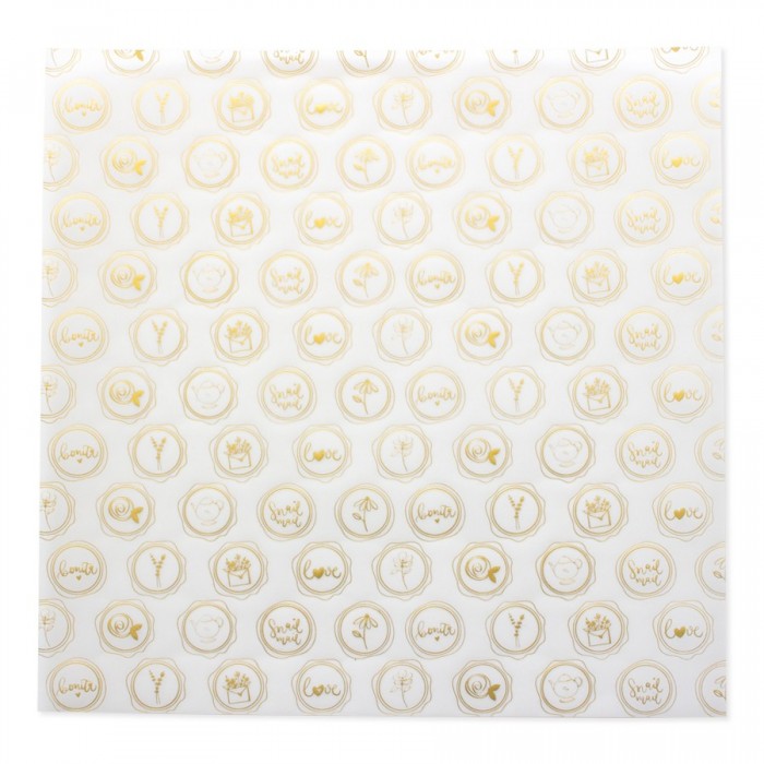 Vellum 12x12 Lacres foil dorado VVMT009007