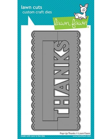 Troquel Lawn Fawn Popup Thanks LF2447