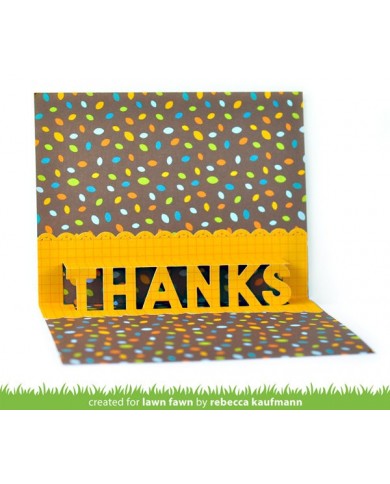 Troquel Lawn Fawn Popup Thanks LF2447