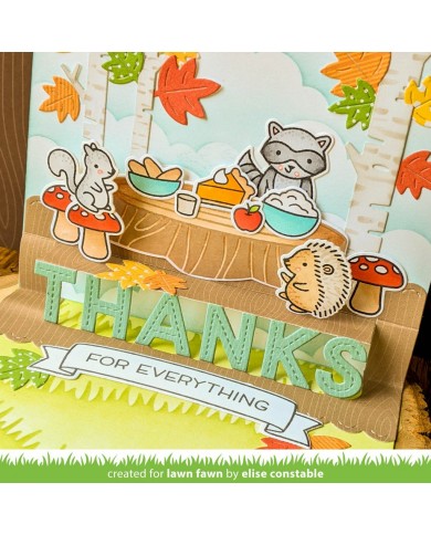 Troquel Lawn Fawn Popup Thanks LF2447