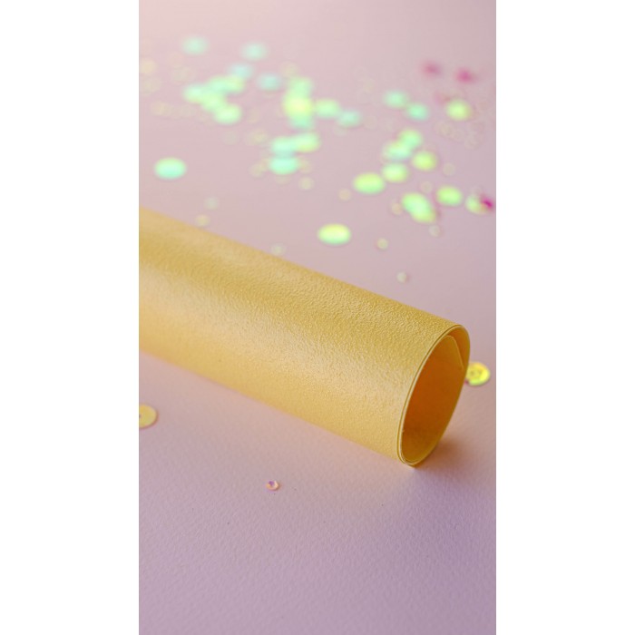 TEPER Papel encuadernación Glitter Amarillo