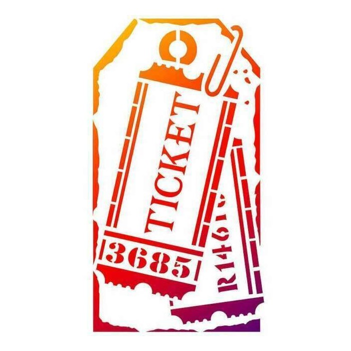STENCIL Label Tickets  5"X8"